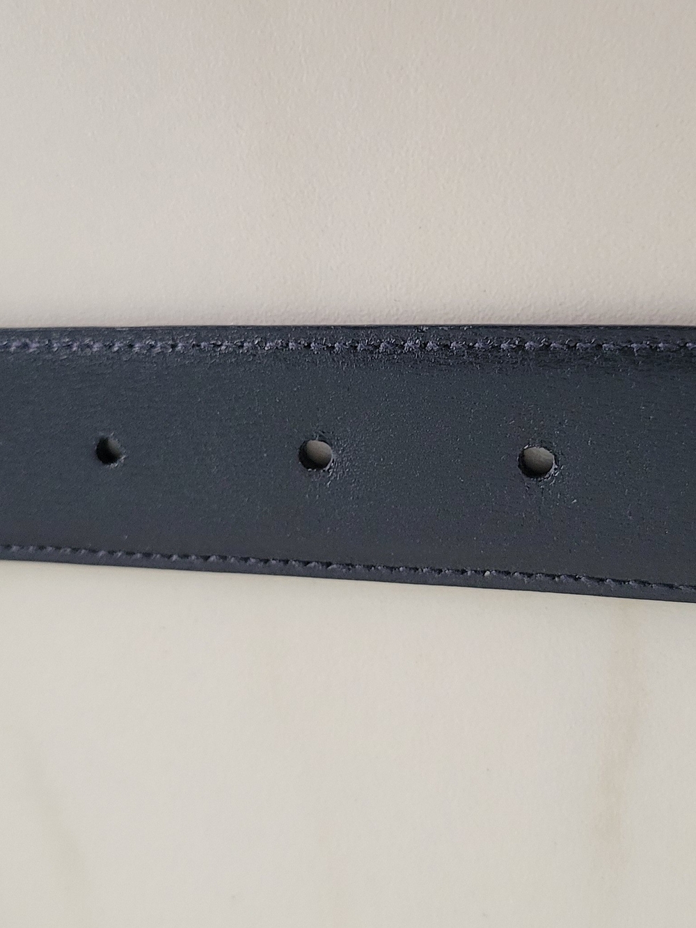 Vintage 80s 90s Paloma Picasso Multi Kiss X Studded Leather Belt Navy M 75 - Picture 8 of 12